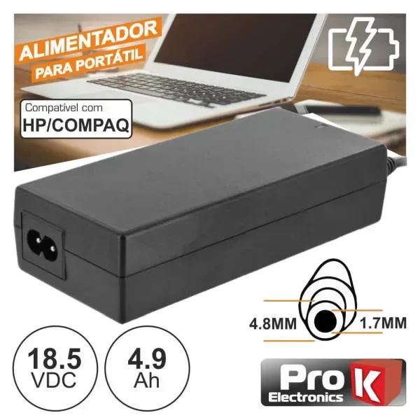 Alimentador - HP / COMPAQ / 18.5V / 4.9A / 90W / 4.8x1.7MM - PROK