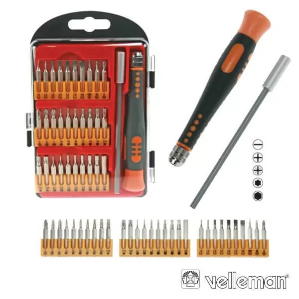 Conjunto de Chaves BITS - 30 Peças / Extensor - VELLEMAN