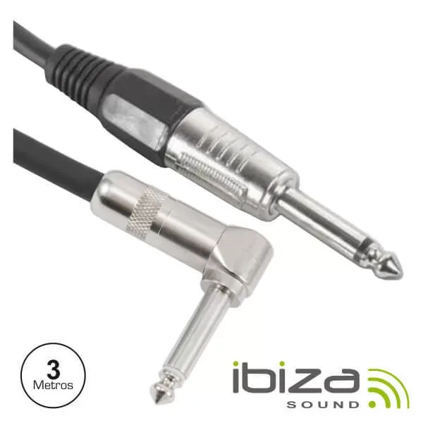 Cabo Mono - Jack 6.35 Macho / Jack 6.35 Macho 90º - 3 MT - IBIZA