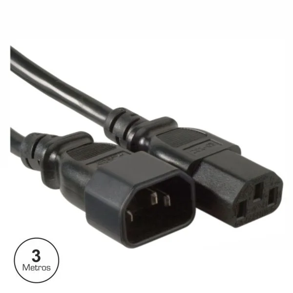 Cabo Alimentação IEC C14 - IEC C13 / 3MT - PROPREMIUM