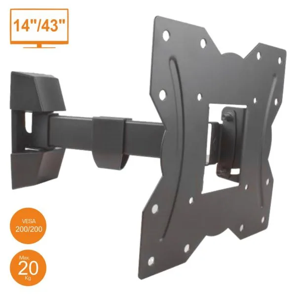 Suporte LCD-LED - 14" a 43" / 20KG / VESA até 200x200 - PROPREMIUM