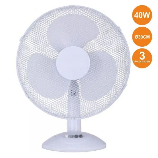 Ventoinha de Mesa - 3 Níveis / Ø30CM / 40W - PROPREMIUM
