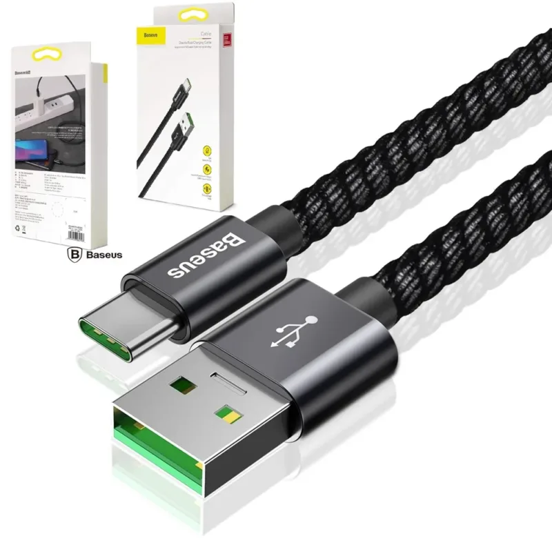 Cabo USB A 2.0 - USB Tipo C / 5V / 5A / FAST CHARGE / 1 MT - BASEUS