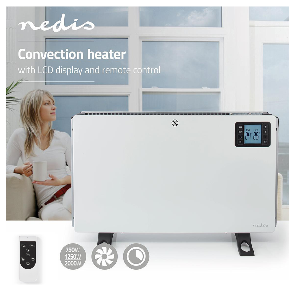 Aquecedor Convetor - Função Turbo - 3 Níveis - 2000W - NEDIS