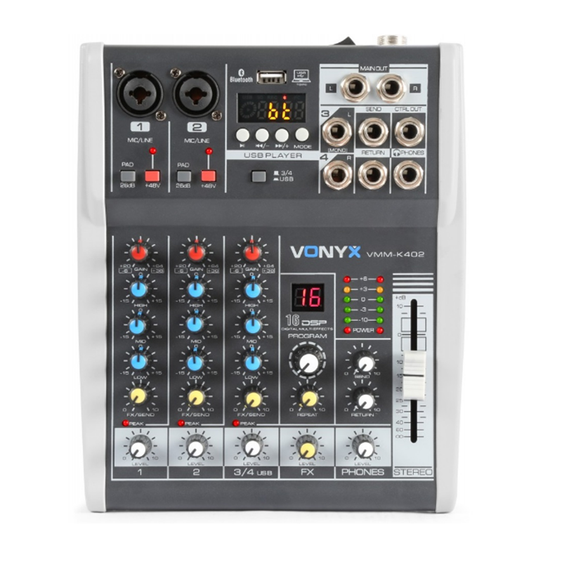Mesa Mistura 4 Canais - USB / SD/ BLUETOOTH / MP3 / DSP - VONYX - Image 2
