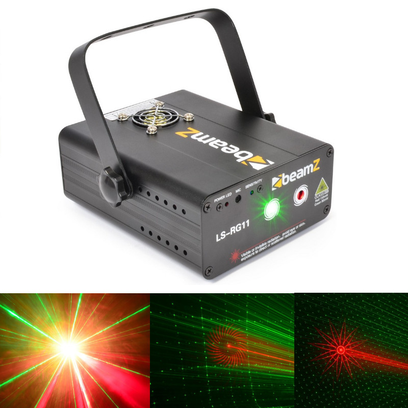 Projetor Laser - Vermelho / Verde / DMX - BEAMZ