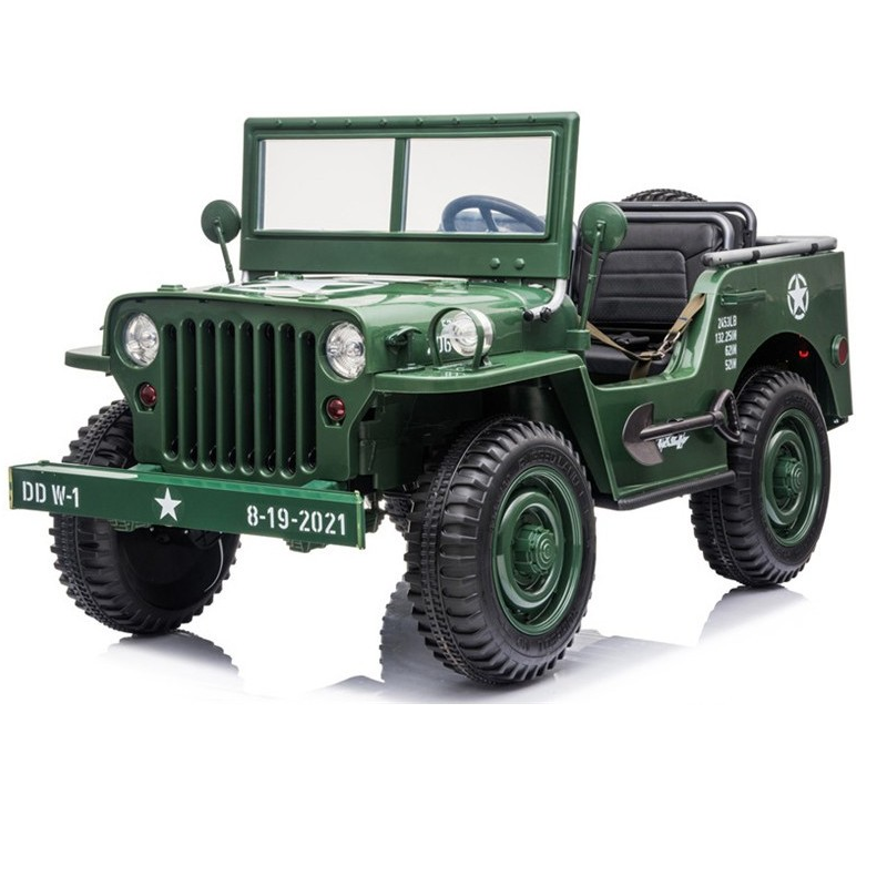Carro Eléctrico Crianças - COMMANDER 12V / 3 Lugares / 2 Motores / Verde - ATAA