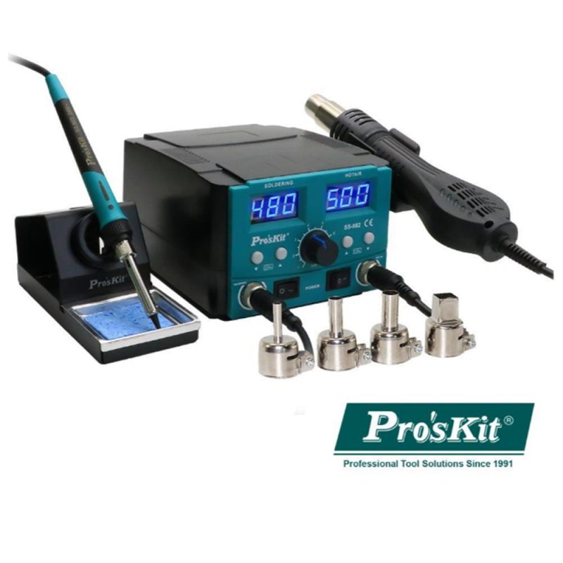 Estação de Soldar SMD Ar Quente 2 em 1 - 750W - PROSKIT