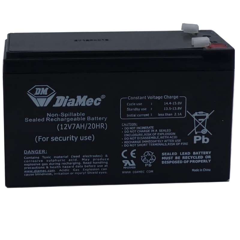 Bateria Chumbo AGM 12V – 7A - DiaMec