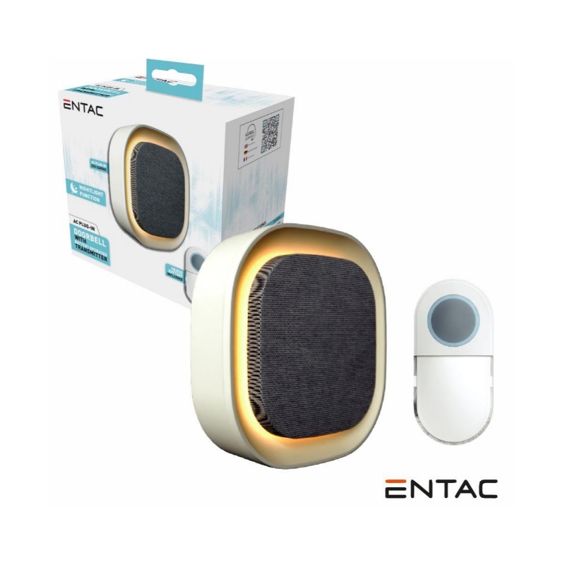 Campainha sem Fios / IP44 - 36 Melodias / Luz Presença - ENTAC