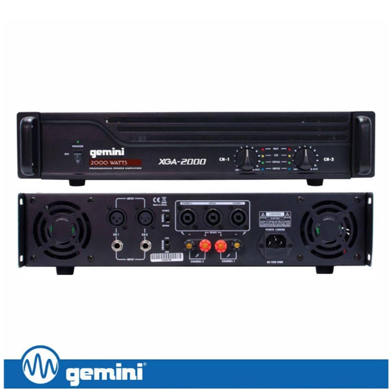 Amplificador PA - 2000W 19" / 2 Canais - GEMINI
