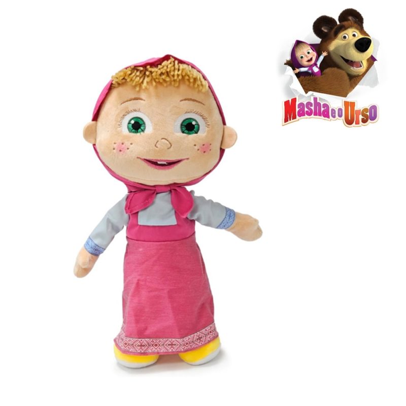 Peluche Masha Vestido – 40 Cm – Masha e o Urso